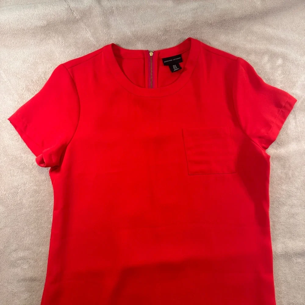 Boss Babe Colorblock Shift Dress Red Pink Wedding Party Career Minimalist‎ SZ 8